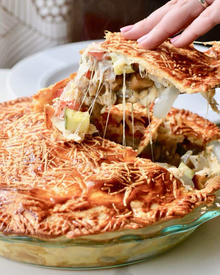 地中海野菜パイ-菜食主義者のための完璧なレシピ-味のように完全で、先に友好的にします!