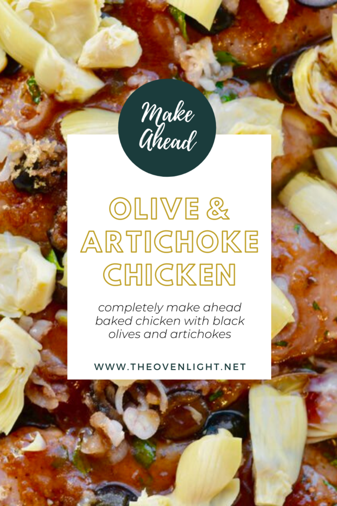 Olive and Artichoke Chicken - Prep the night before. Easy enough for a weeknight meal, fancy enough for company!