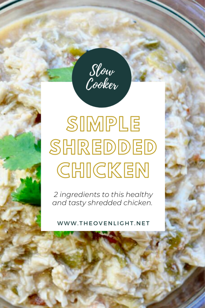 Shredded Chicken Ingredients | 505 Southwest Green Chile Sauce and Chicken | Throw it in your crockpot, enjoy a few hours later! Perfect for burrito bowls, taquitos or any Mexican dish!