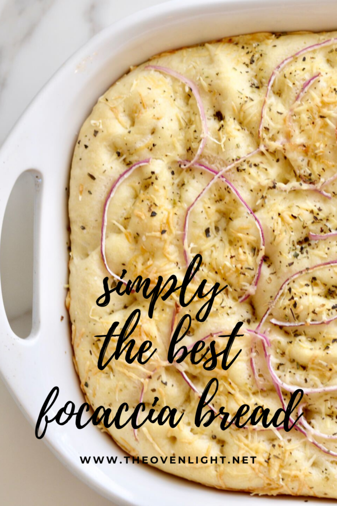 Simple Focaccia Bread recipe—so fluffy, soft and full of flavor. Great for making sandwiches or dipping in oil. #focaccia #bread #easybread