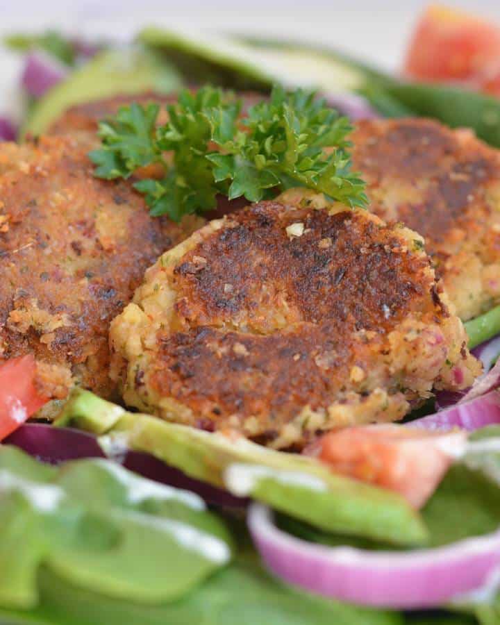 Super Quick Make Ahead Falafel. Add to salad or make it a meal in a gyro. So delicious however you eat it!