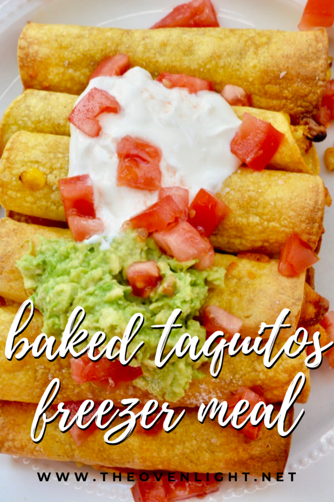 Baked Taquitos | Use leftovers for a filling and freeze for later. Amazing flavor and healthy! #taquitos #bakednotfried #leftovers #freezermeal