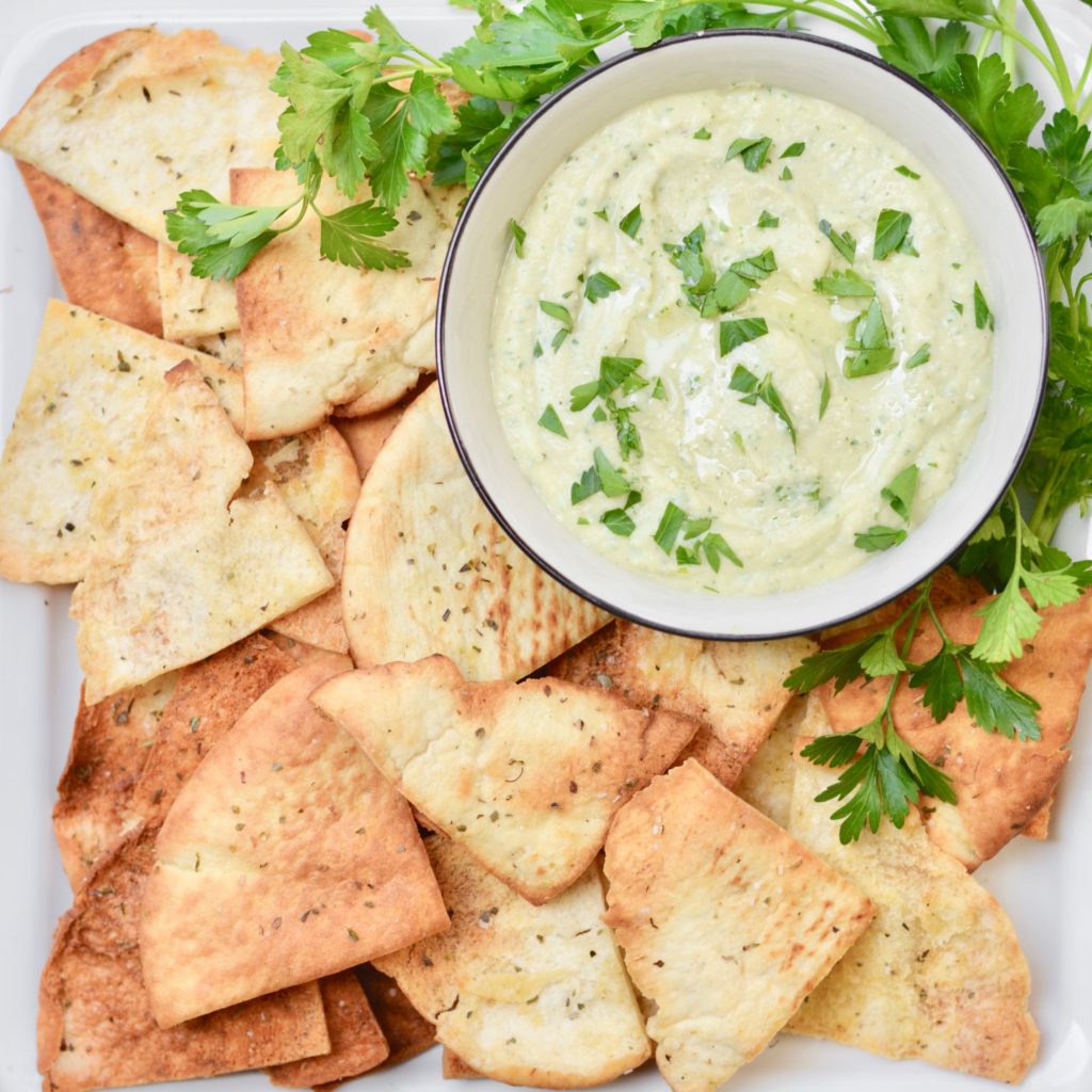 Greek Dip made with healthy white beans and feta cheese. Easy to throw together and lasts all week!