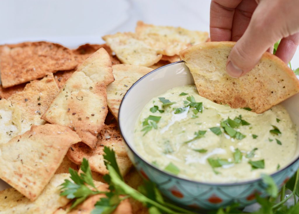 Greek Dip made with healthy white beans and feta cheese. Easy to throw together and lasts all week!