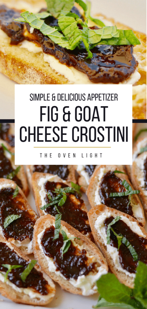 Fig Goat Cheese Crostini with honey and mint - delicious and easy, perfect for summer entertaining.