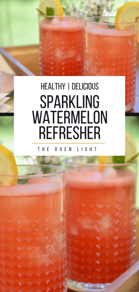 Sparkling Watermelon Refresher - simple summer drink recipe, so healthy and delicious!