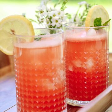 Sparkling watermelon refresher drink to cool you to the core this summer. Deliciously light and perfect for your outdoor summer days.