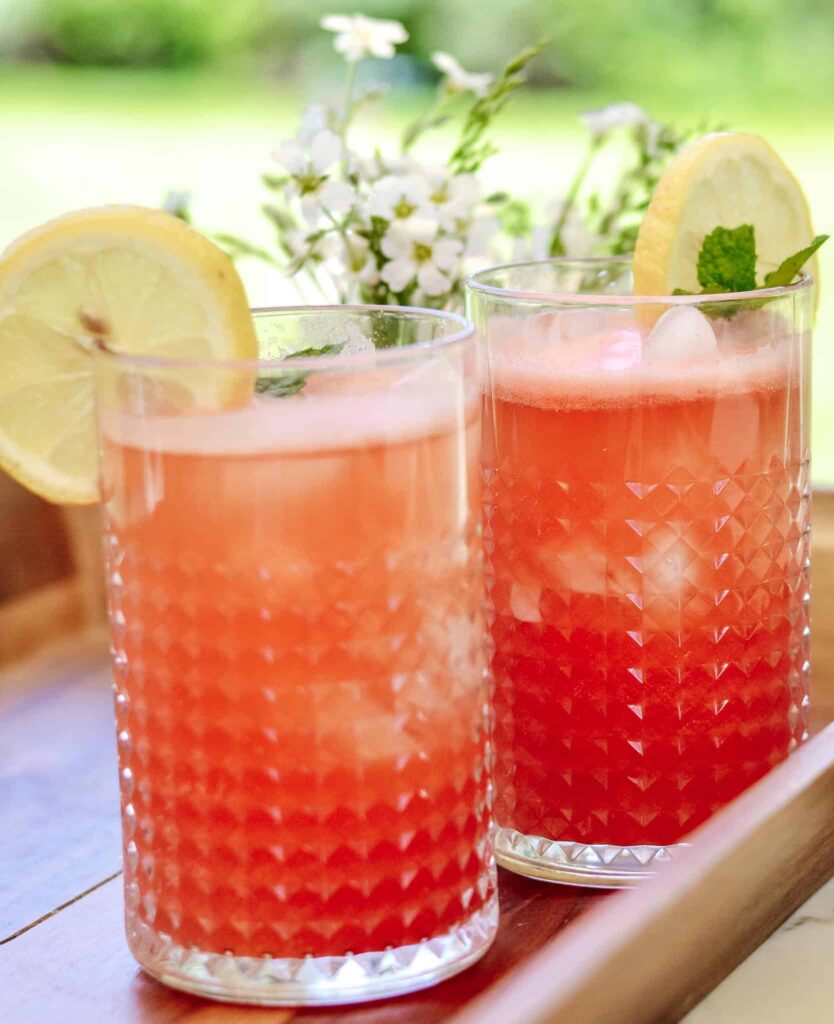 Sparkling watermelon refresher drink to cool you to the core this summer. Deliciously light and perfect for your outdoor summer days.