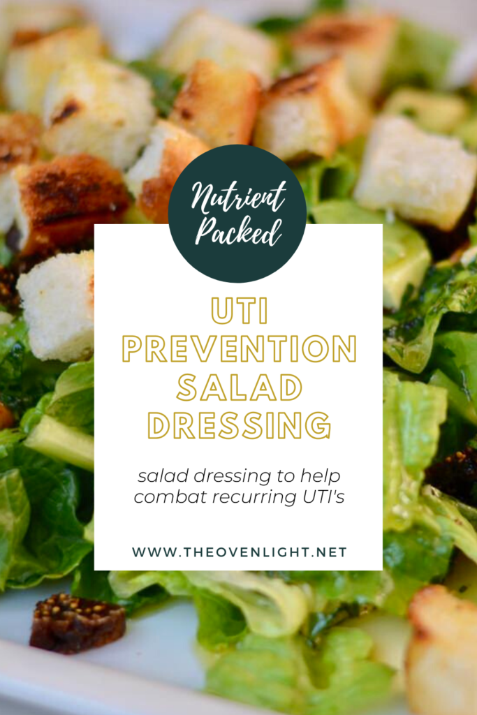 Healthy Salad Dressing to Help Prevent UTI's - Garlic, Parsley, Apple Cider Vinegar, Olive Oil