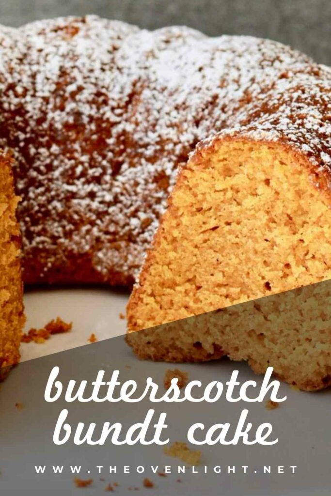 Butterscotch Bundt Cake - Amazing bundt cake for spring or fall. Perfect for Easter. Eat it for breakfast or dessert! #butterscotch #pumpkin #bundtcake