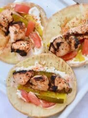 Chicken Tawook Lebanese Pita Sandwich - so delicious and make ahead friendly. Love this recipe!