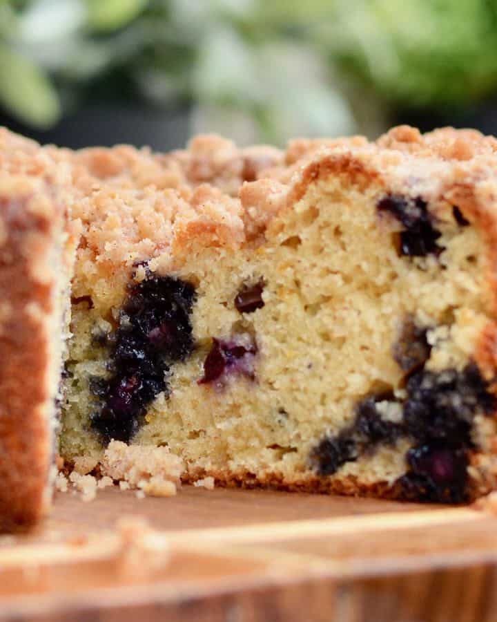 Orange blueberry coffee cake