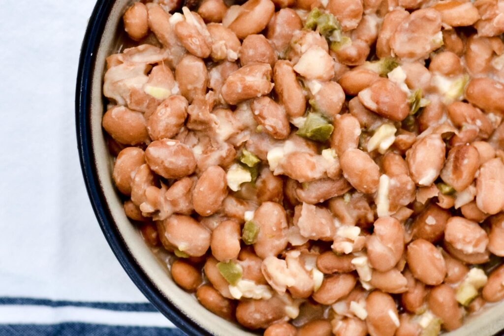 Jalapeno Garlic Pinto Beans - Amazing side dish for any Mexican meal