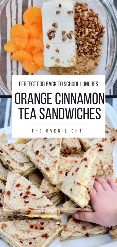 Orange Cinnamon Tea Sandwiches make the perfect back to school lunch!