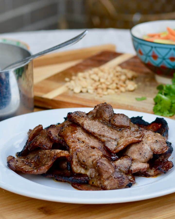 Pork Noodle Bowls | Vietnamese Bun bowls. Make ahead recipe, completely gluten free, celiac friendly recipe. And SO delicious!