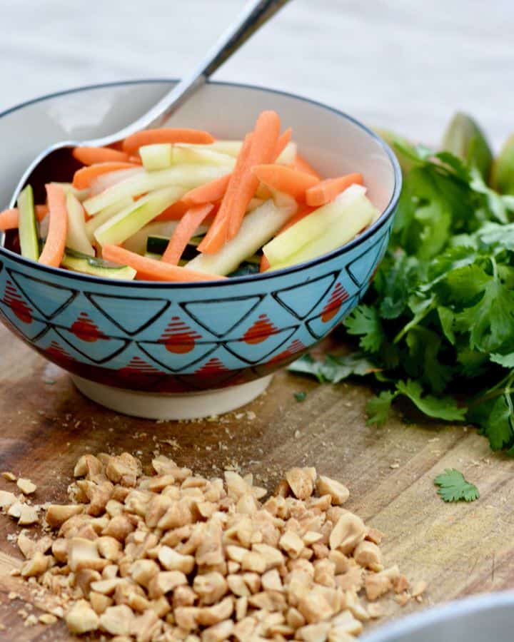 Pork Noodle Bowls | Vietnamese Bun bowls. Make ahead recipe, completely gluten free, celiac friendly recipe. And SO delicious!