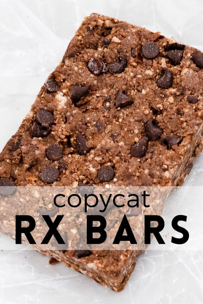 Rx Bar Copycat Recipe - Healthy, delicious and super easy to make. Chocolate, cashews, almonds, egg white powder and dates. So delicious and so simple! Plus, a huge money saver! #rxbars #healthysnack #copycatrecipe
