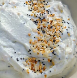 Everything but the Bagel Yogurt Dip | Simple and healthy dip perfect for chips, fries, veggies or as a spread on sandwiches!