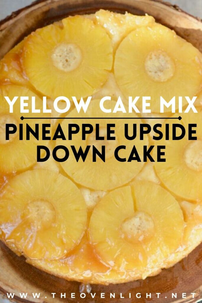 Pineapple Upside Down Cake Using a Boxed Yellow Cake Mix. Whip up this simple and flavorful summer recipe with just 7 ingredients and only 10 minutes hands on time. Total dessert perfection! #pineapple #upsidedowncake #yellowcakemix