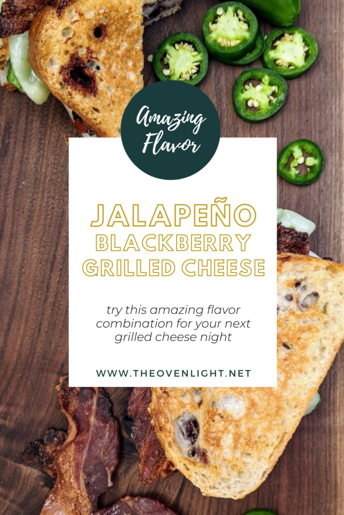 Jalapeño Blackberry Bacon Grilled Cheese | Mix up your grilled cheese night with this amazing flavor combination! Blackberry jam, jalapeño, bacon and your favorite cheese all on toasted sourdough bread. YUM!