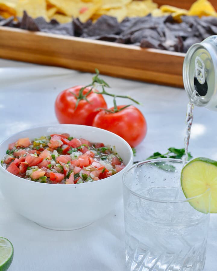 The BEST Pico de Gallo recipe made with all the classic ingredients with the most amazing secret ingredient—pickled serrano peppers.