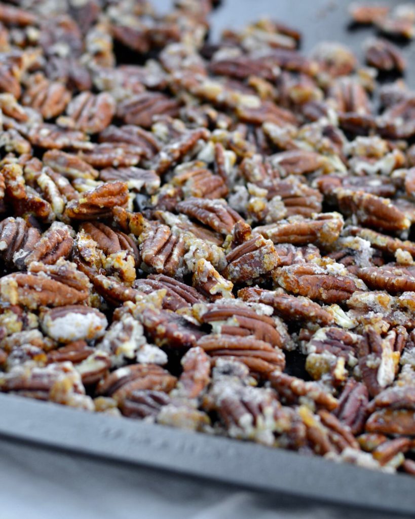 Sugar Spiced Pecans | Perfect for snacking, topping salads and make great gifts!