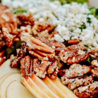 Ultimate Summer Salad Recipe - crisp apples, tangy blue cheese, sweet pecans and homemade poppy seed dressing. Total perfection for summer lunch or dinner.