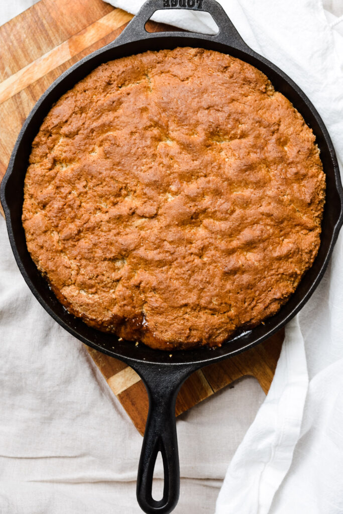 Upside Down Apple Cake | Warm, gooey, sugary topping with pecans, apples and brown sugar. Delicious dessert any time of the year!