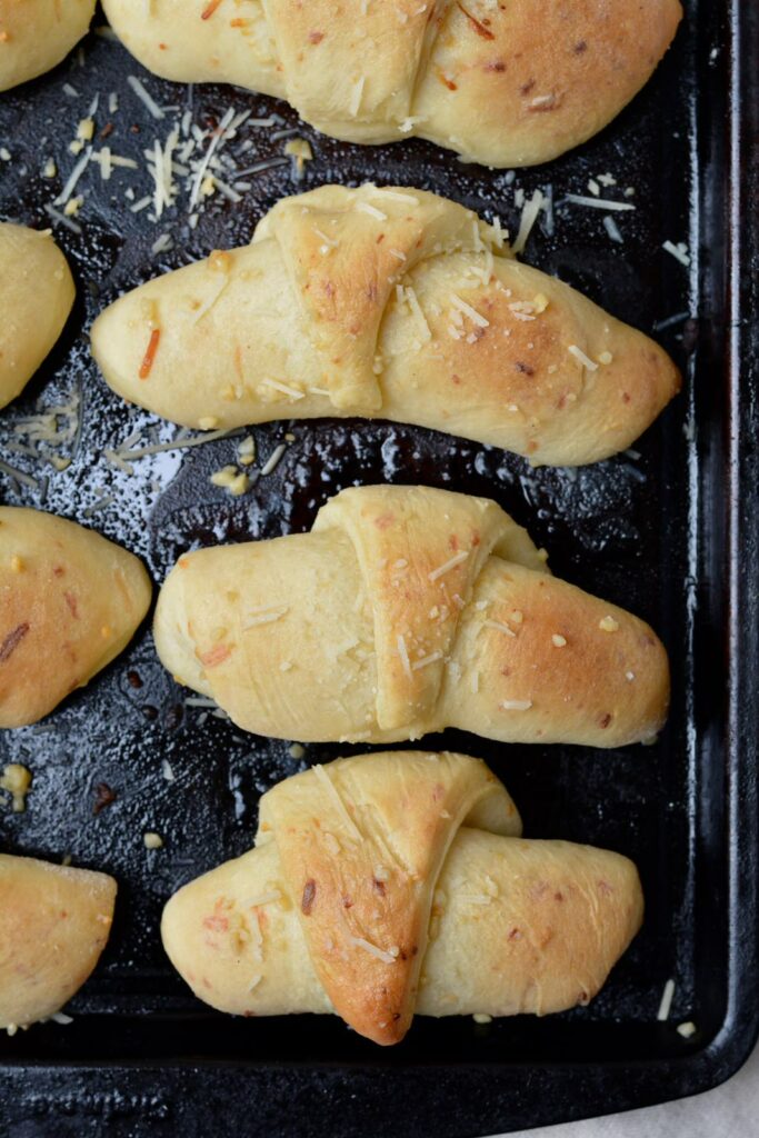 Homemade Crescent Rolls filled with parmesan | perfectly soft and delicious