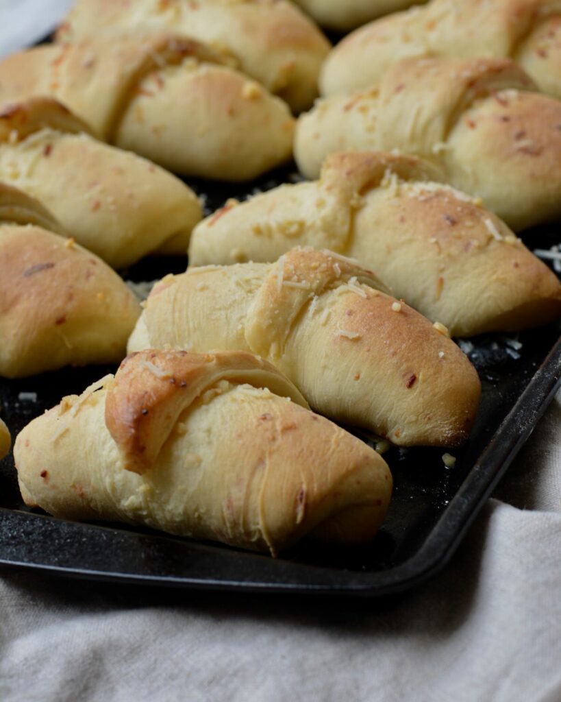 Homemade Crescent Rolls filled with parmesan | perfectly soft and delicious