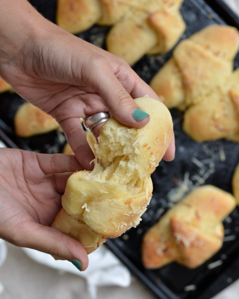 Homemade Crescent Rolls filled with parmesan | perfectly soft and delicious