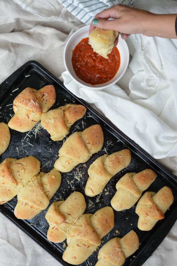 Homemade Crescent Rolls filled with parmesan | perfectly soft and delicious