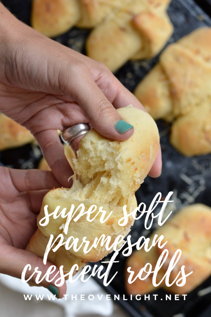 Homemade Crescent Rolls filled with parmesan | perfectly soft and delicious. #crescentroll #parmesan #rolls