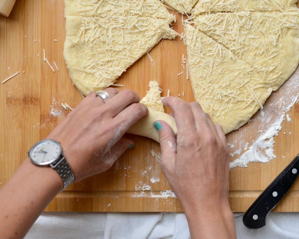 Homemade Crescent Rolls filled with parmesan | perfectly soft and delicious