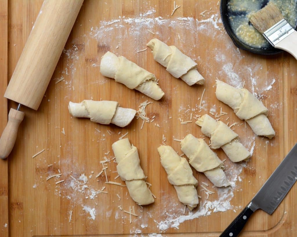 Homemade Crescent Rolls filled with parmesan | perfectly soft and delicious