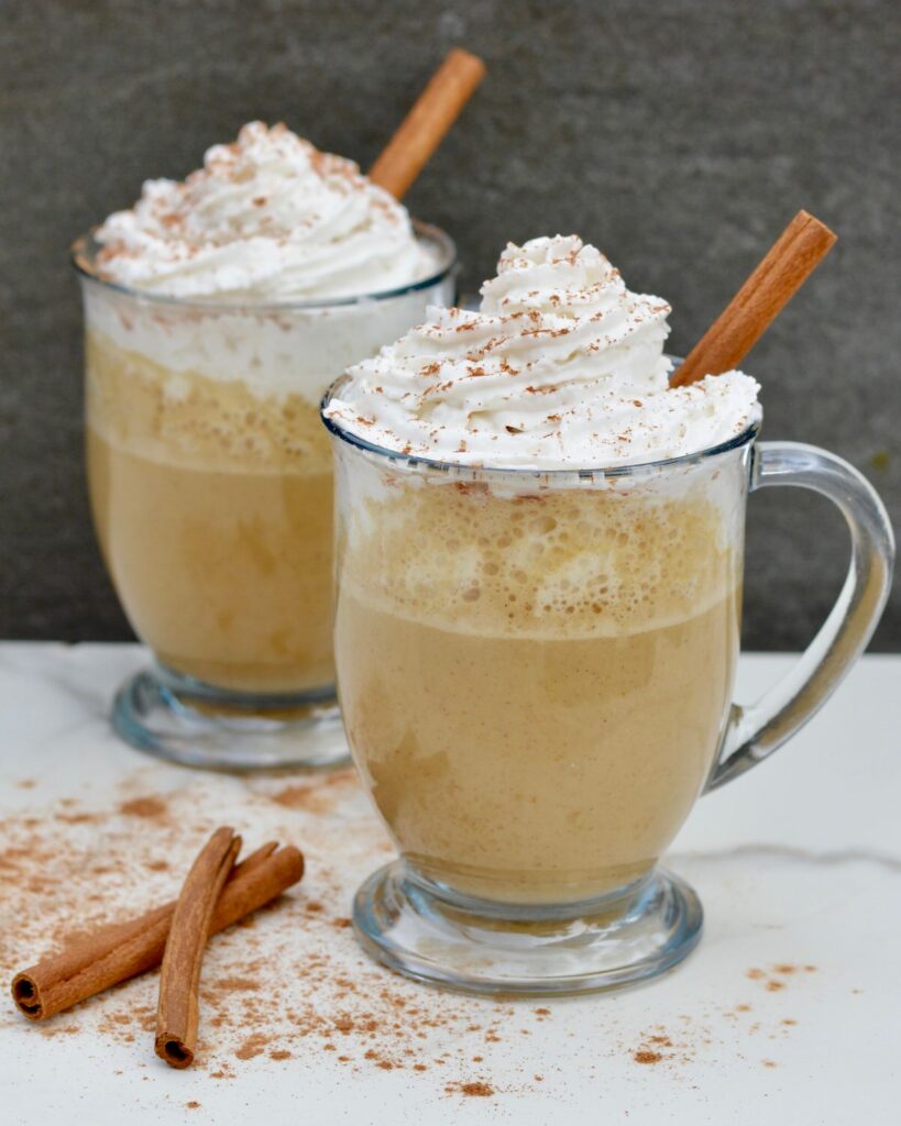 Pumpkin Spice Steamer Crème | Starbucks copycat. It's the Pumpkin Spice Latte without the coffee. A perfect winter day hot drink. Fresh ingredients, full of fall flavor.