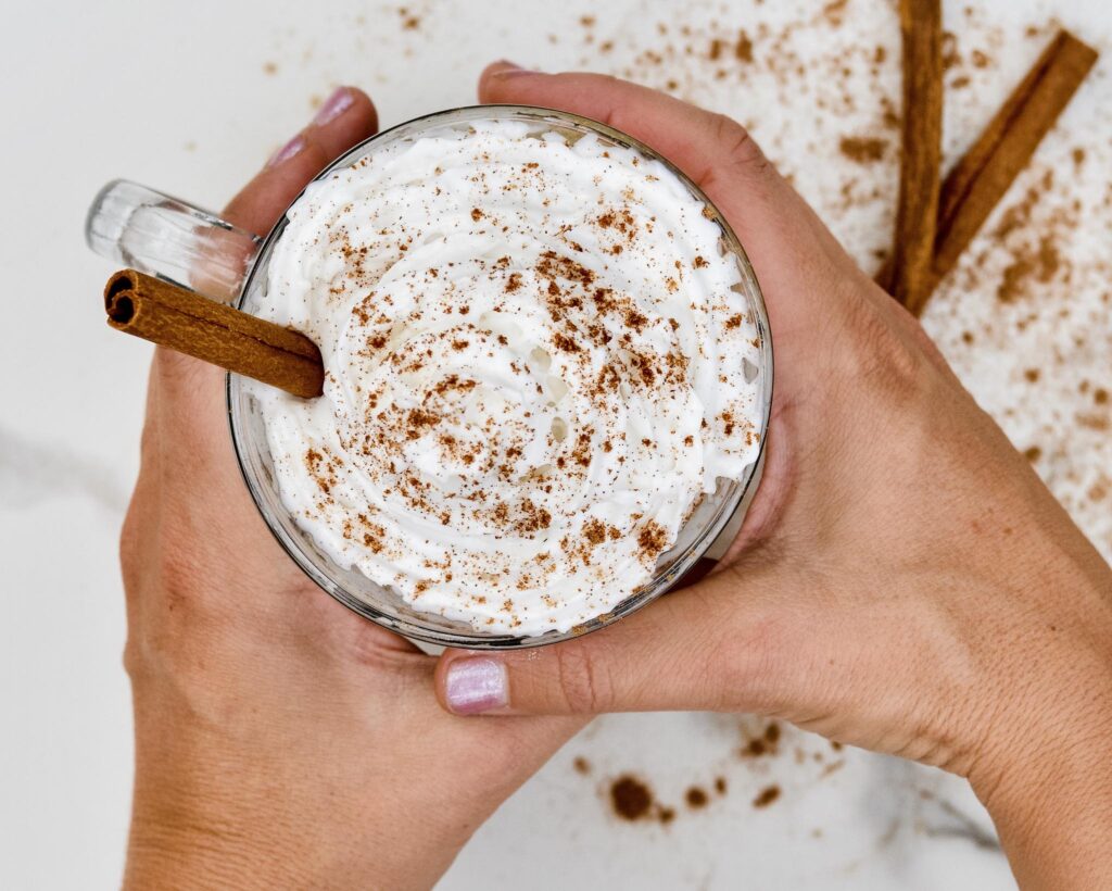 Homemade Pumpkin Spice Milk recipe - Like a pumpkin spice latte, but without the coffee. Also known as a steamer. Creamy, sweet and full of fall flavor. Dairy free or regular options.