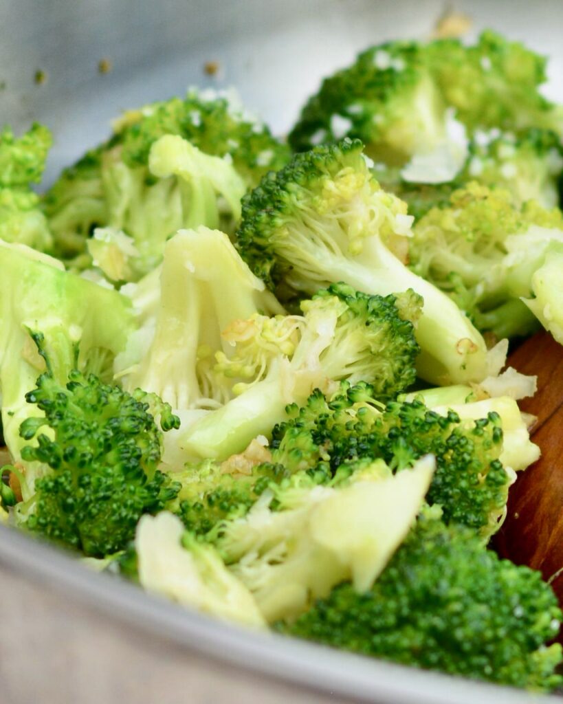 Perfect Parmesan Broccoli for a delicious vegetable side dish—Great with any meal, but especially perfect for Thanksgiving.