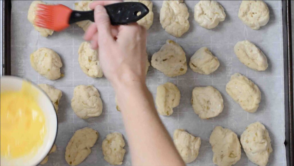 Step 10 - Pretzel Bites with a Kick! Adding fresh 505 Southwestern salsa right in the dough makes these pretzel bites really special. Dip in queso for the ultimate snack. #505southwestern #salsa #pretzels