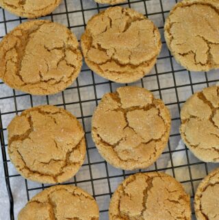 Soft Ginger Molasses Cookies | Perfect simple recipe for the holidays. Make ahead and freeze dough balls. Soft, chewy and full of the flavor of the holidays.