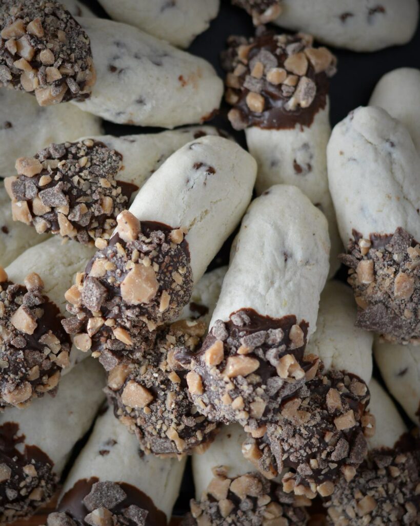 Toffee Log Cookies | Gluten Free and super simple. Perfect Christmas cookie to share or devour all by yourself.
