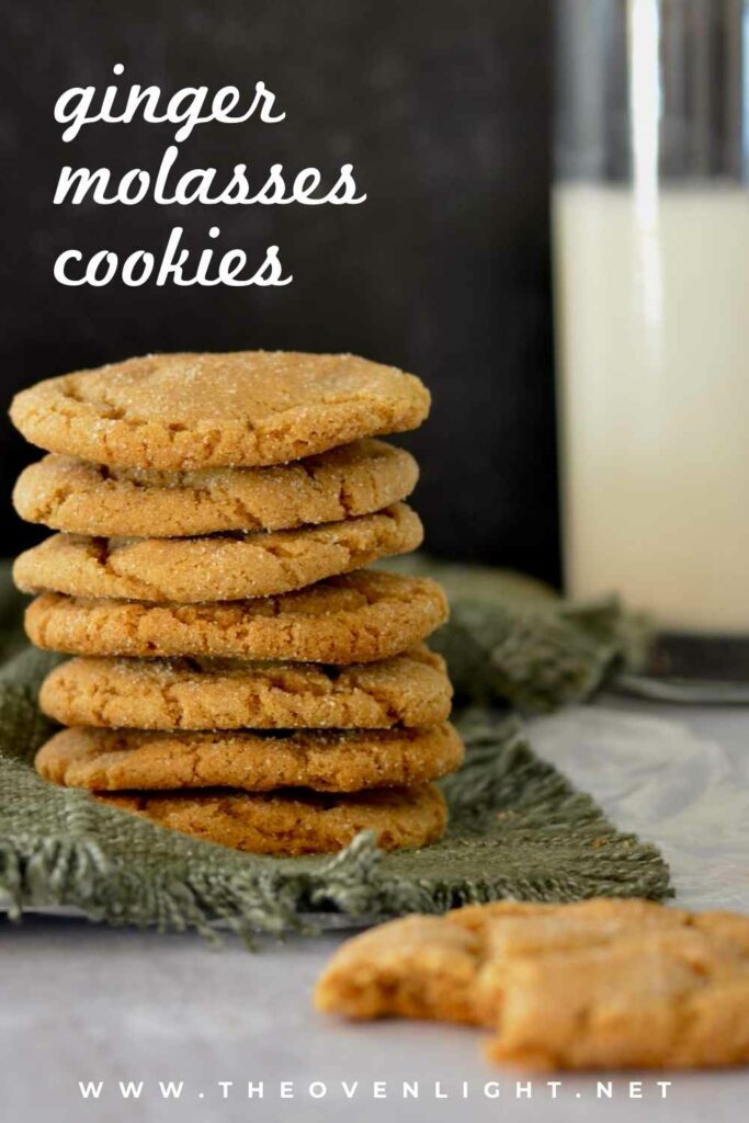 Soft Ginger Molasses Cookies | Perfect simple recipe for the holidays. Make ahead and freeze dough balls. Soft, chewy and full of the flavor of the holidays. #ginger #molasses #cookierecipe #Christmascookies