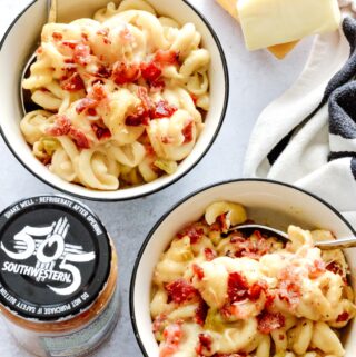 505 Southwestern Hatch Green Chiles Macaroni & Cheese Recipe - The ultimate cheesy pasta with the perfect amount of spice, using 505SW™ Green Chile Sauce.