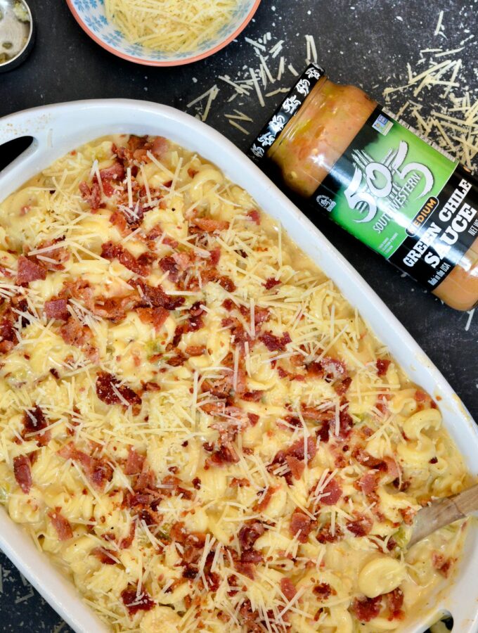 505 Southwestern Hatch Green Chiles Macaroni & Cheese Recipe - The ultimate cheesy pasta with the perfect amount of spice, using 505SW™ Green Chile Sauce.