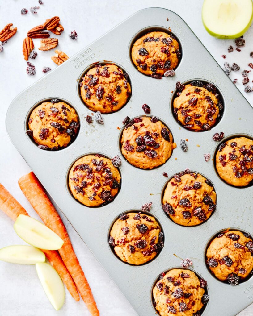 Super Healthy Morning Glory Muffins | carrots, apple, nuts, no refined sugar, gluten free and dairy free. Deliciously moist and a perfect grab and go breakfast.