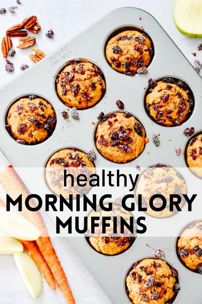 Super Healthy Morning Glory Muffins | carrots, apple, nuts, no refined sugar, gluten free and dairy free. Deliciously moist and a perfect grab and go breakfast. #healthybreakfast #muffinrecipe #easybreakfast