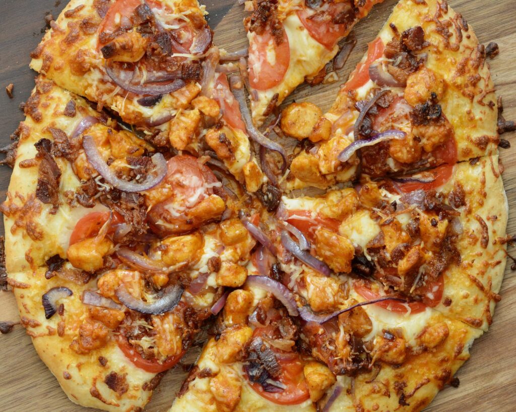 Amazing Buffalo Chicken Pizza | Made with our super popular no-rise time pizza dough and topped with a perfect combination of toppings. Simple weeknight meal comes together in minutes.