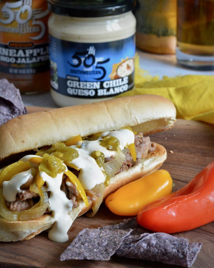 505 Southwestern® Pineapple Mango Salsa Cheesesteak with Queso Blanco | Amazingly delicious take on a classic Philly Cheesesteak. 