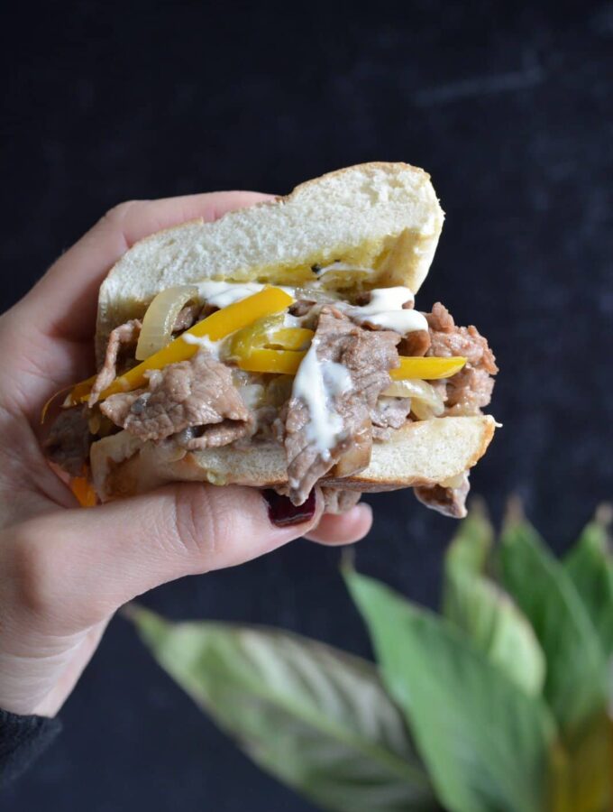 505 Southwestern® Pineapple Mango Salsa Cheesesteak with Queso Blanco | Amazingly delicious take on a classic Philly Cheesesteak.