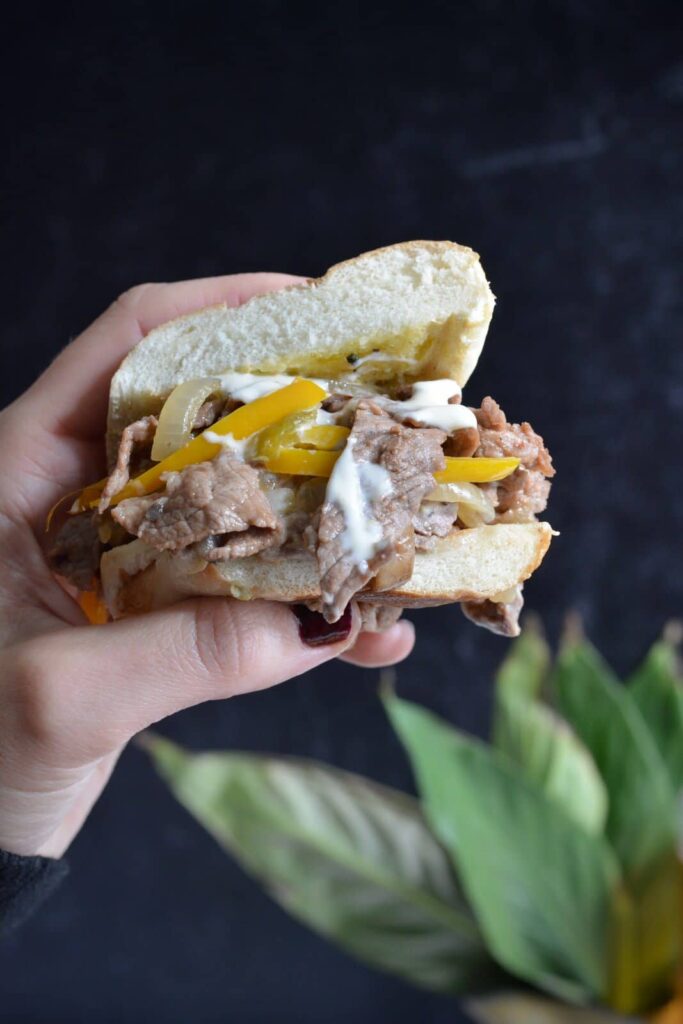 505 Southwestern® Pineapple Mango Salsa Cheesesteak with Queso Blanco | Amazingly delicious take on a classic Philly Cheesesteak. 